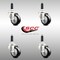 Service Caster 3 Inch 316SS Black Polyurethane Swivel 7/8 Inch Expanding Stem Caster Set SCC SCC-SS316EX20S314-PPUB-BLK-78-4 - alternate 1